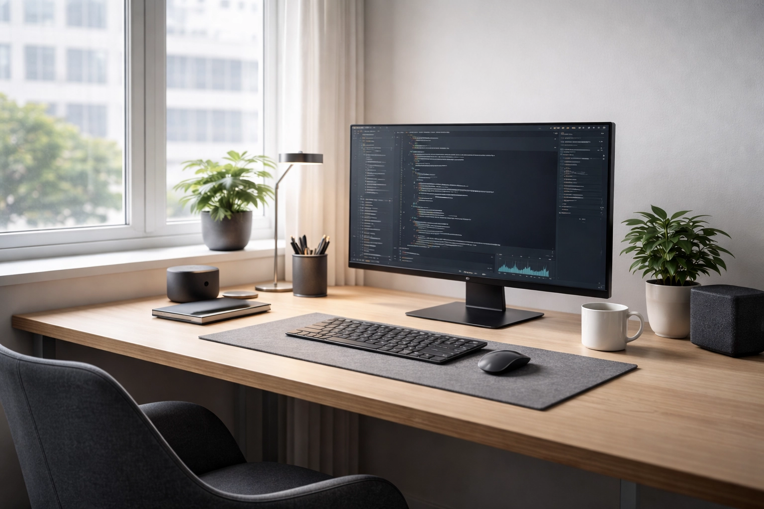 静かで洗練されたワークスペース